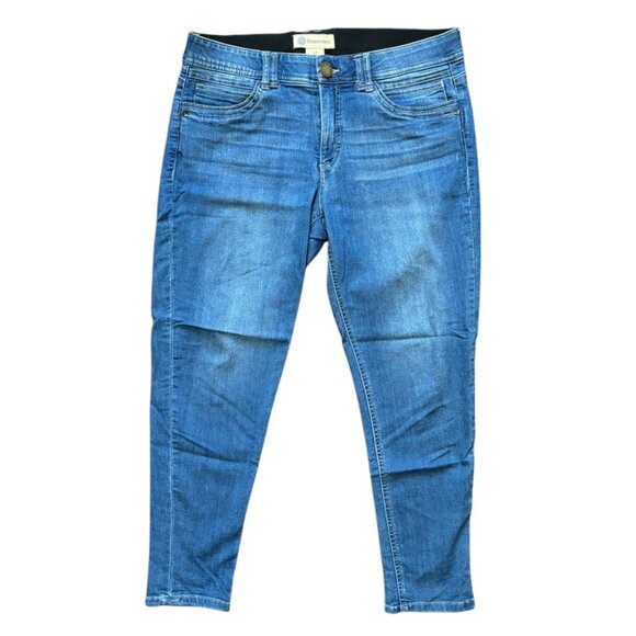 DEMOCRACY Ab Technology Skinny Crop Jeans in Medium Wash SZ 12 - Picture 1 of 9